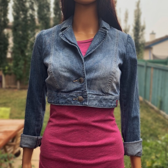 EDC (Espirit) cropped denim jacket - Picture 4 of 15